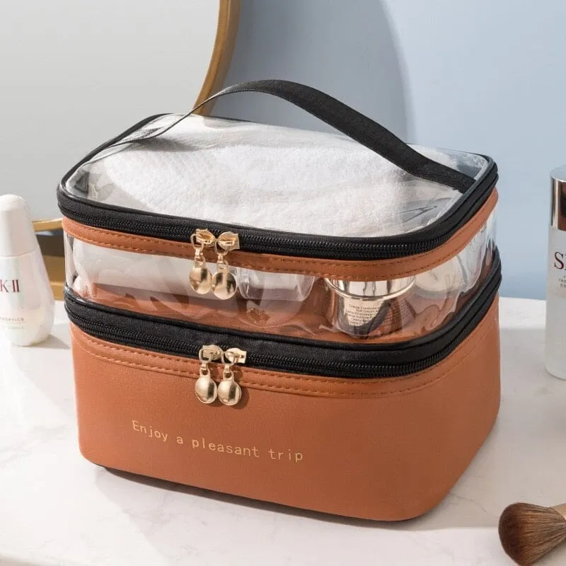 Vanity Voyage Spacieux Femme | Compartiments Transparents Pratiques