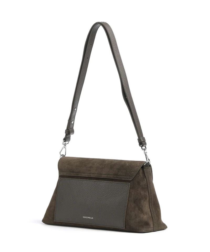Coccinelle Nikla Suede Sac porté épaule fango