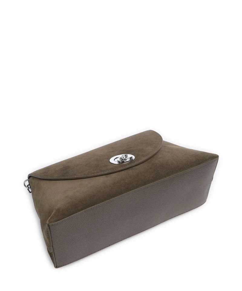 Coccinelle Nikla Suede Sac porté épaule fango