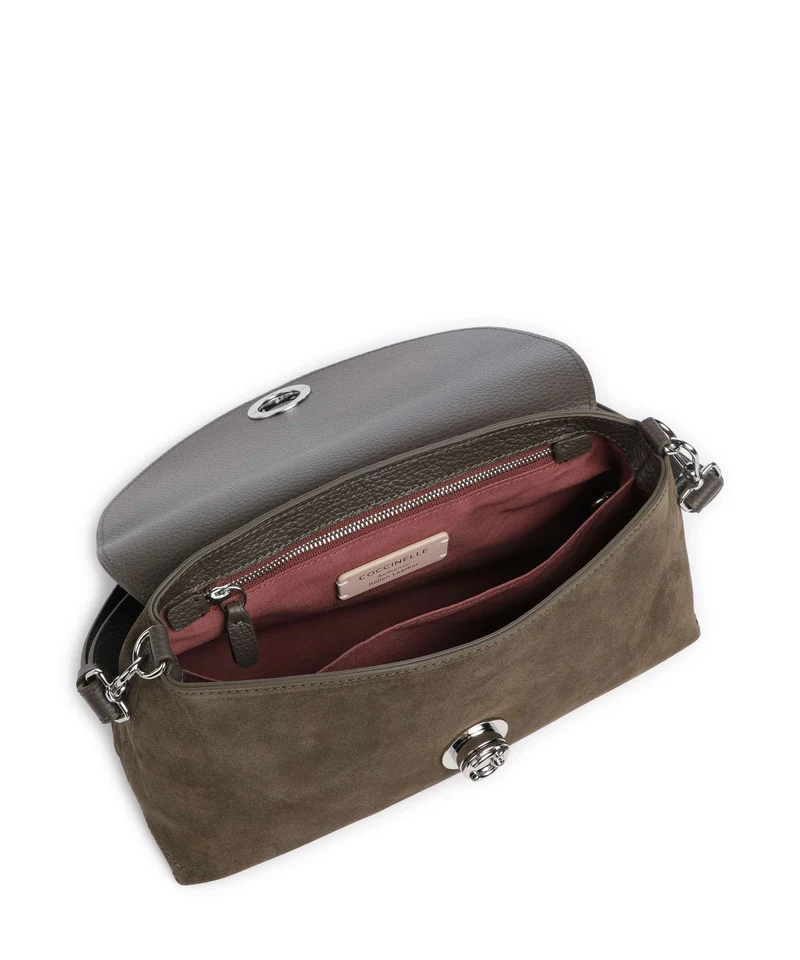 Coccinelle Nikla Suede Sac porté épaule fango