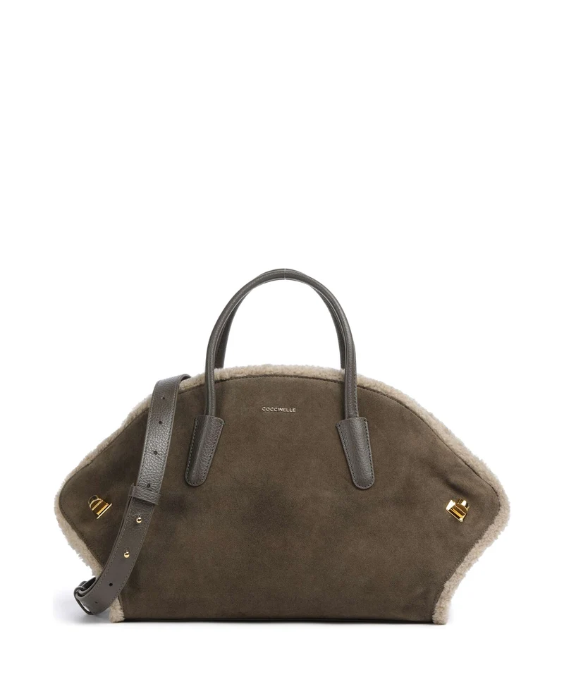Coccinelle Tylde Suede Sac à main fango/warm taupe