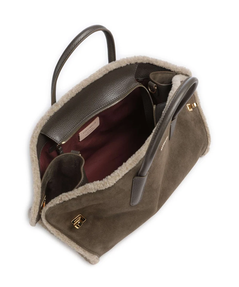Coccinelle Tylde Suede Sac à main fango/warm taupe