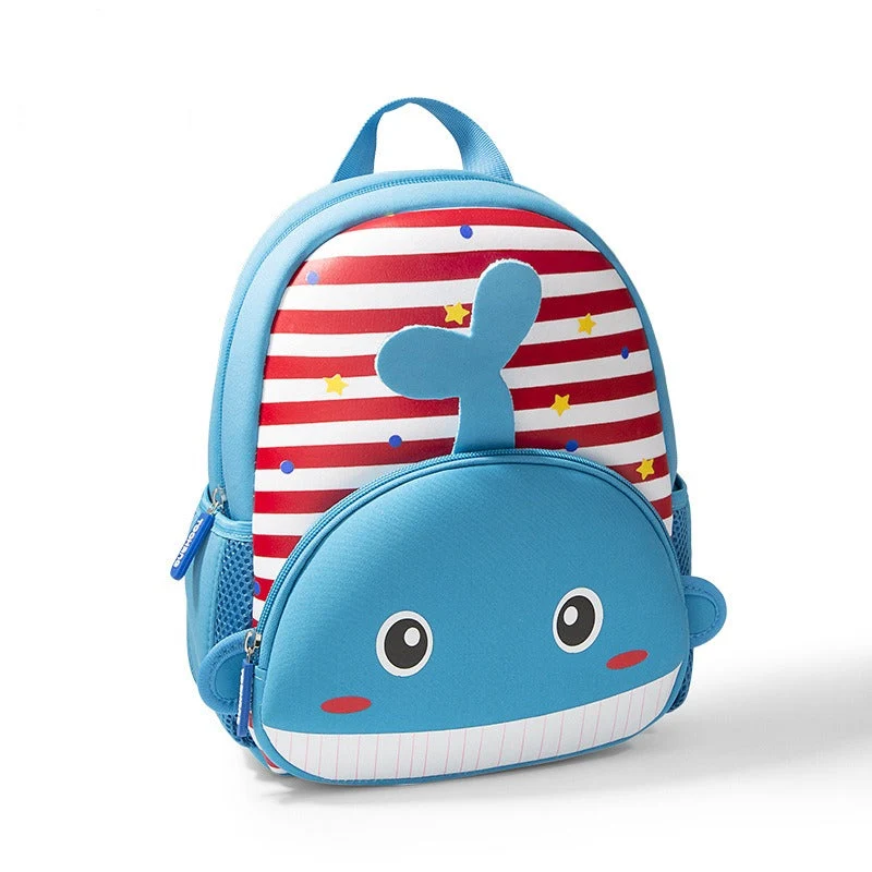 Cartable maternelle animaux rayé