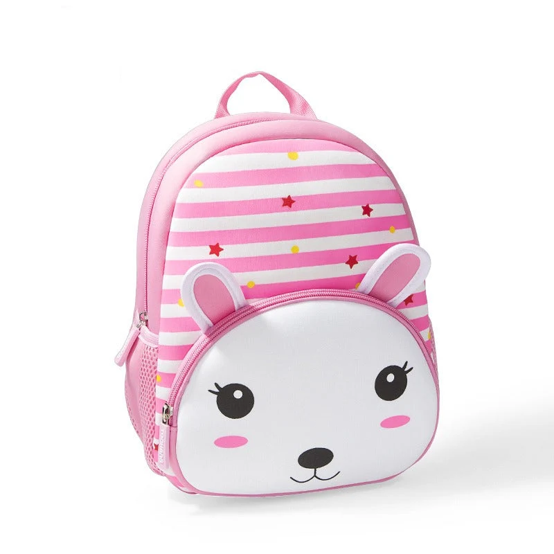 Cartable maternelle animaux rayé