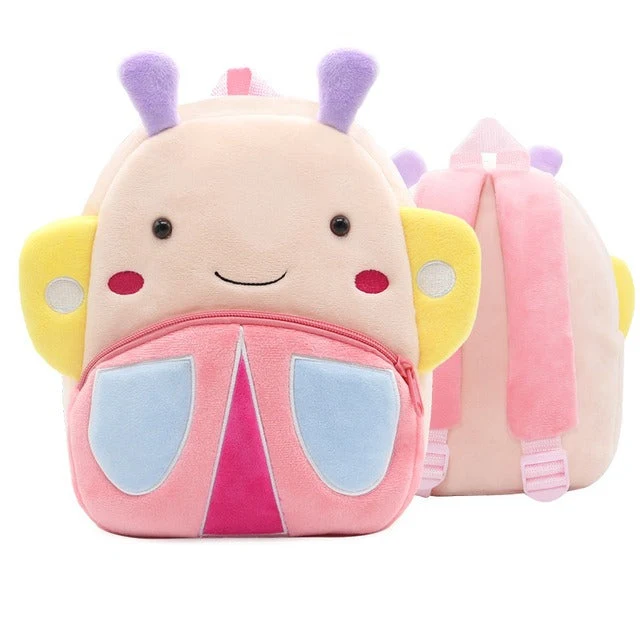 Cartable maternelle animaux en peluche
