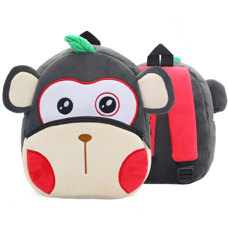 Cartable maternelle animaux en peluche