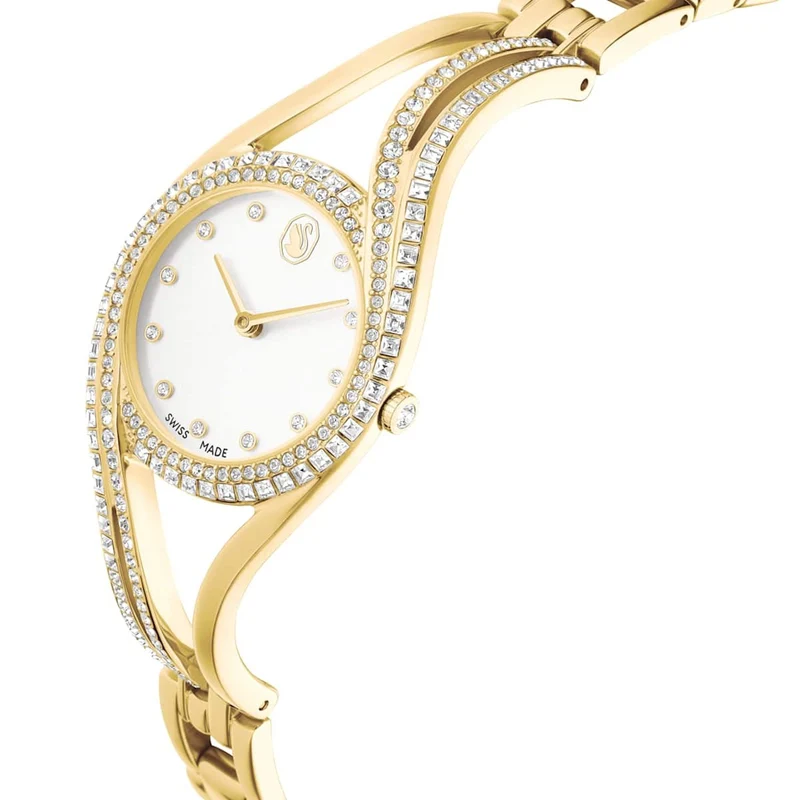 Swarovski Montre Hyperbola couleur or avec cadran blanc 5754534