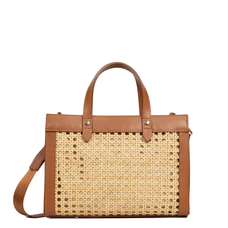 Petit sac cabas main - Cannage Rotin