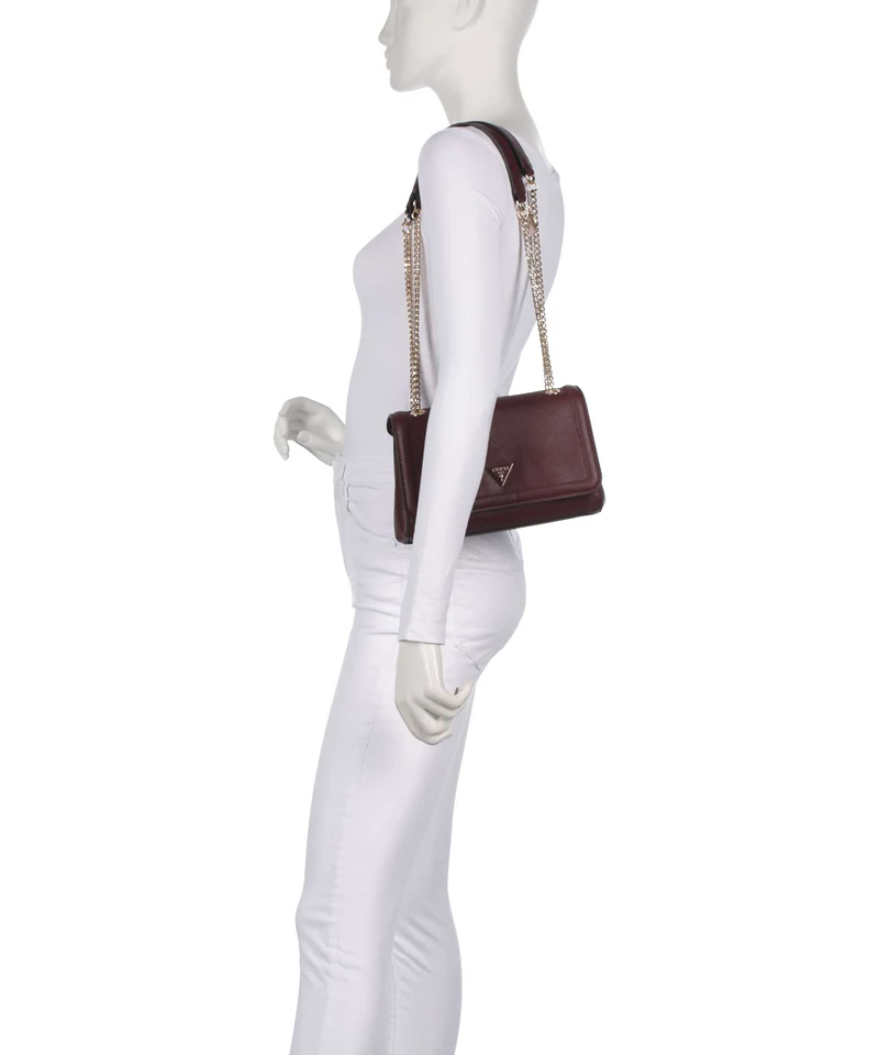 Guess Noelle II Sac porté épaule burgundy