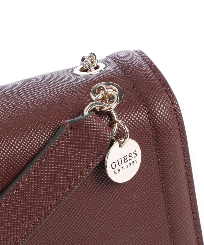 Guess Noelle II Sac porté épaule burgundy