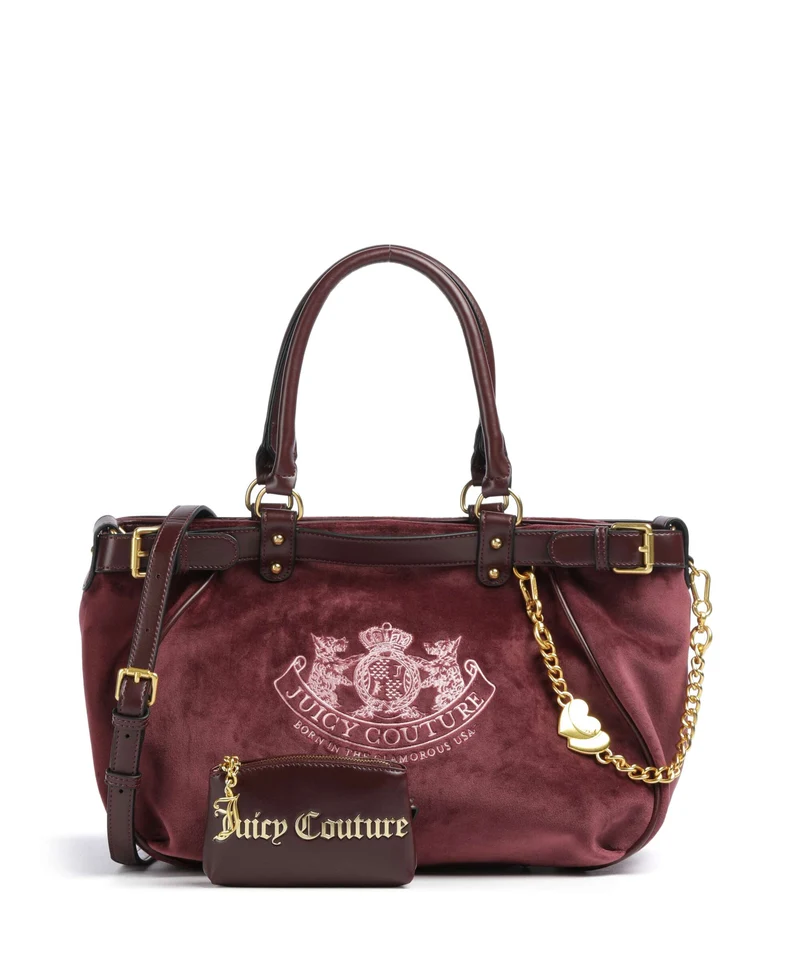 Juicy Couture Twig Narrative Velvet L Cabas winetasting