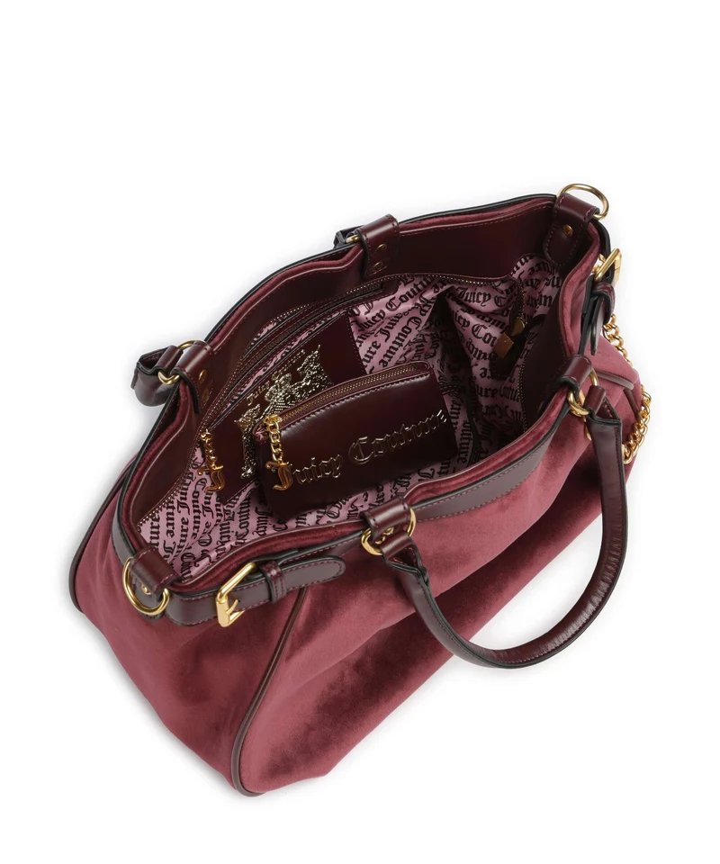 Juicy Couture Twig Narrative Velvet L Cabas winetasting