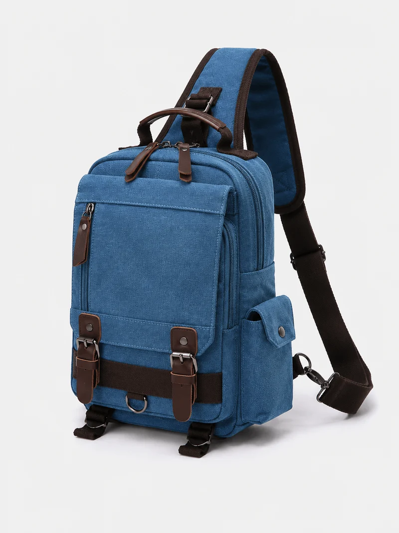 Petit Sac À Dos Homme En Toile Marron