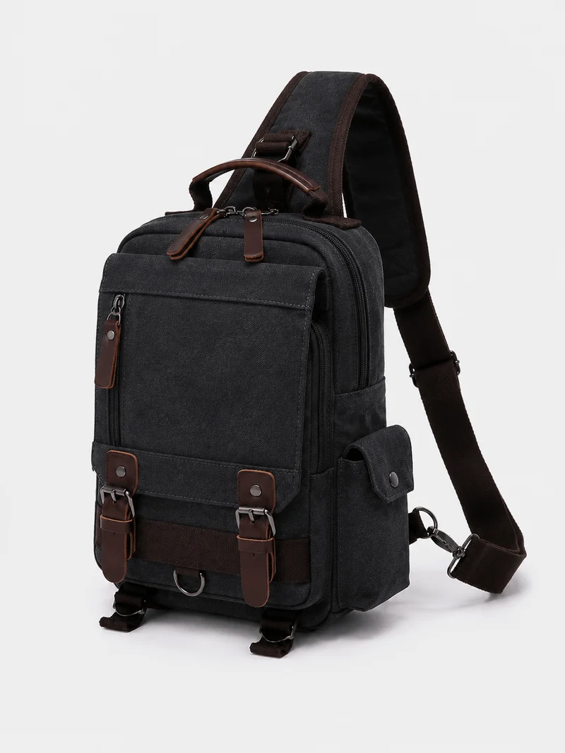 Petit Sac À Dos Homme En Toile Marron