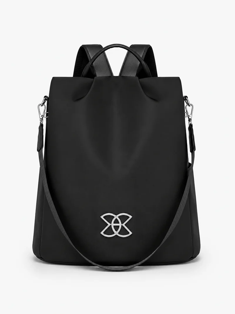 Sac À Dos Antivol Noir En Nylon