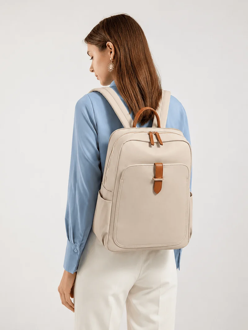 Sac À Dos En Nylon Avec Poche Frontale Pour Ordinateur
