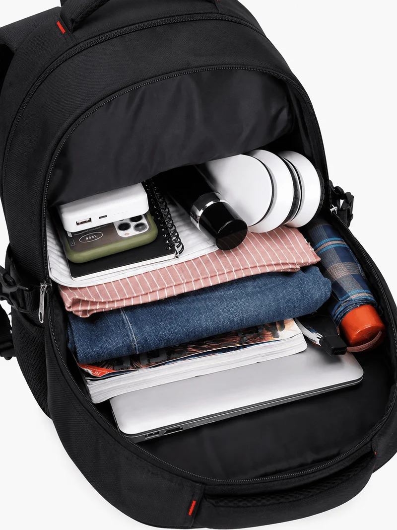 Sac À Dos De Voyage Noir 90 L En Nylon, Unisexe