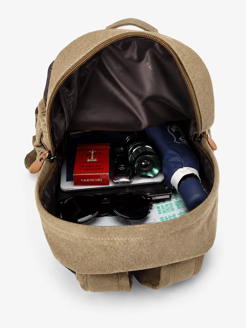 Sac À Dos Souple En Toile Kaki