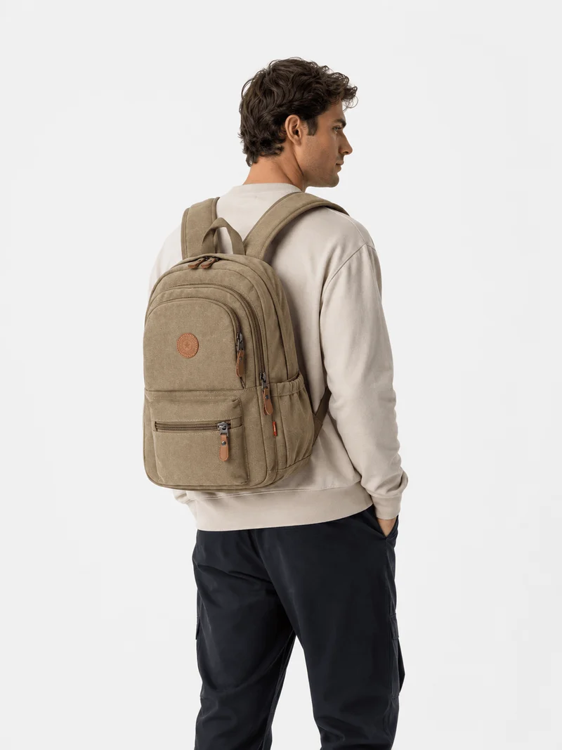 Sac À Dos Souple En Toile Kaki