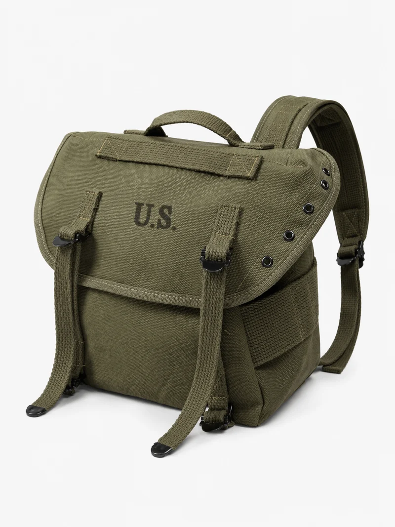 Sac À Dos Coton Toile Vert Armée