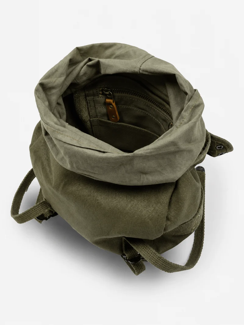 Sac À Dos Coton Toile Vert Armée