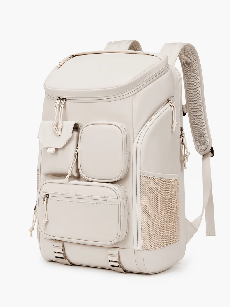 Sac À Dos Unisexe 36 À 55 L Beige Imperméable