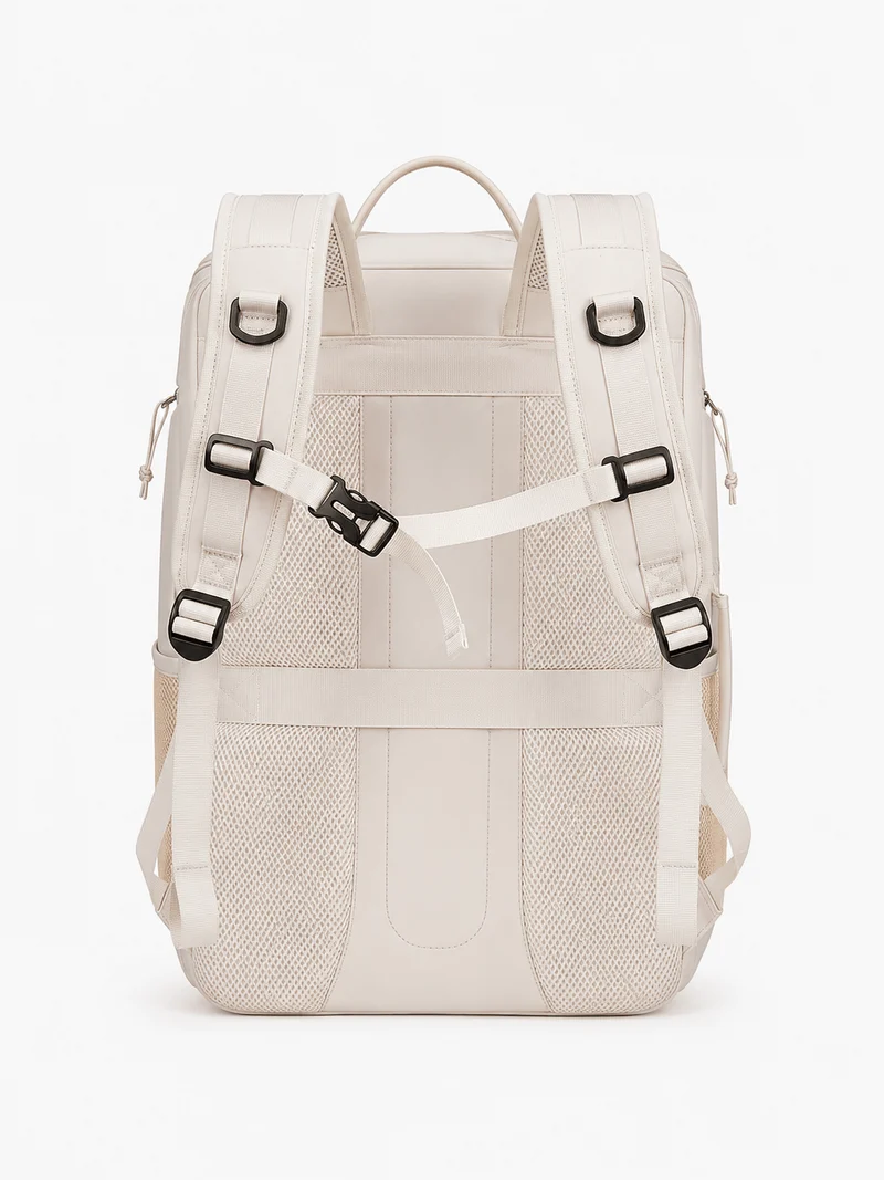 Sac À Dos Unisexe 36 À 55 L Beige Imperméable