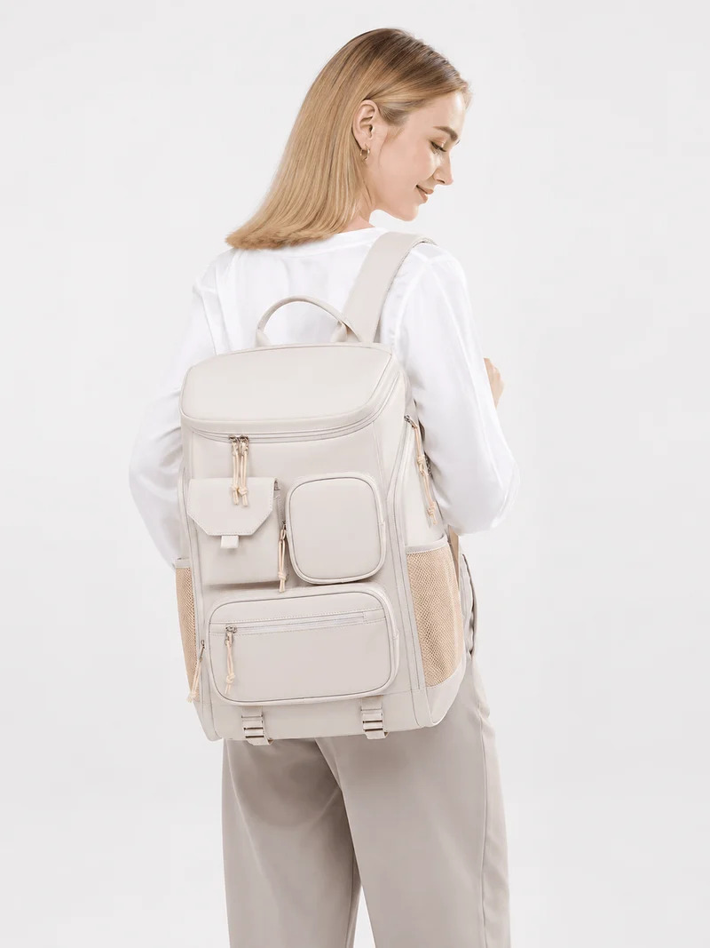 Sac À Dos Unisexe 36 À 55 L Beige Imperméable