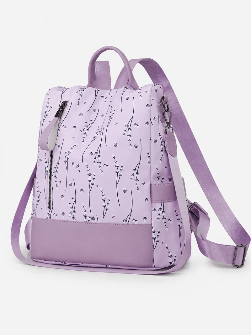 Sac À Dos Toutes Saisons Imprimé Floral En Tissu Oxford