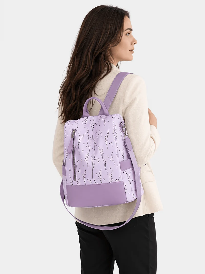 Sac À Dos Toutes Saisons Imprimé Floral En Tissu Oxford