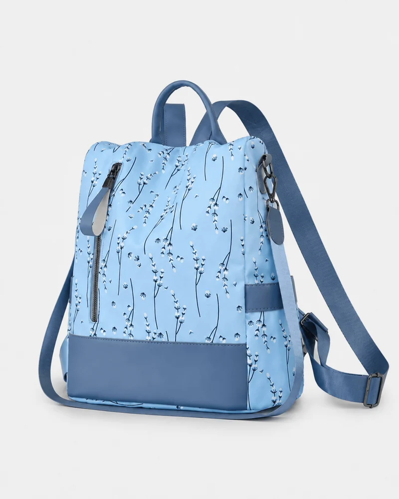 Sac À Dos Toutes Saisons Imprimé Floral En Tissu Oxford