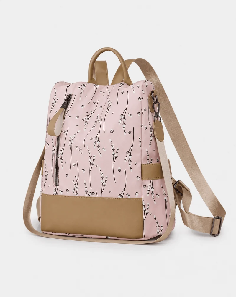 Sac À Dos Toutes Saisons Imprimé Floral En Tissu Oxford