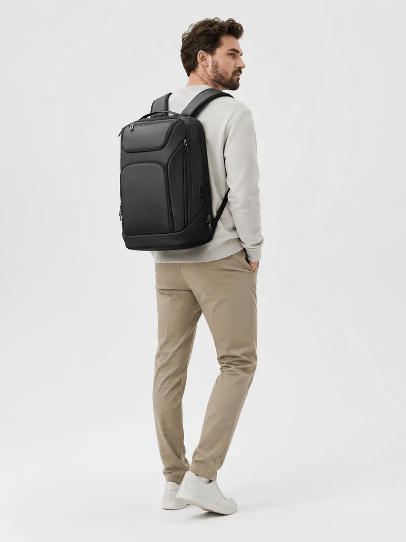 Sac À Dos Imperméable Avec Port USB Pour Ordinateur Portable