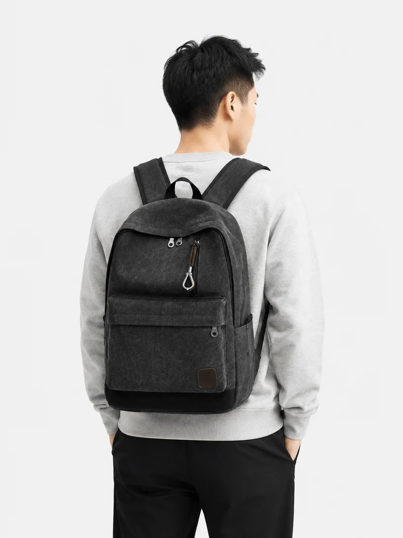Sac À Dos Garçon Gris En Toile