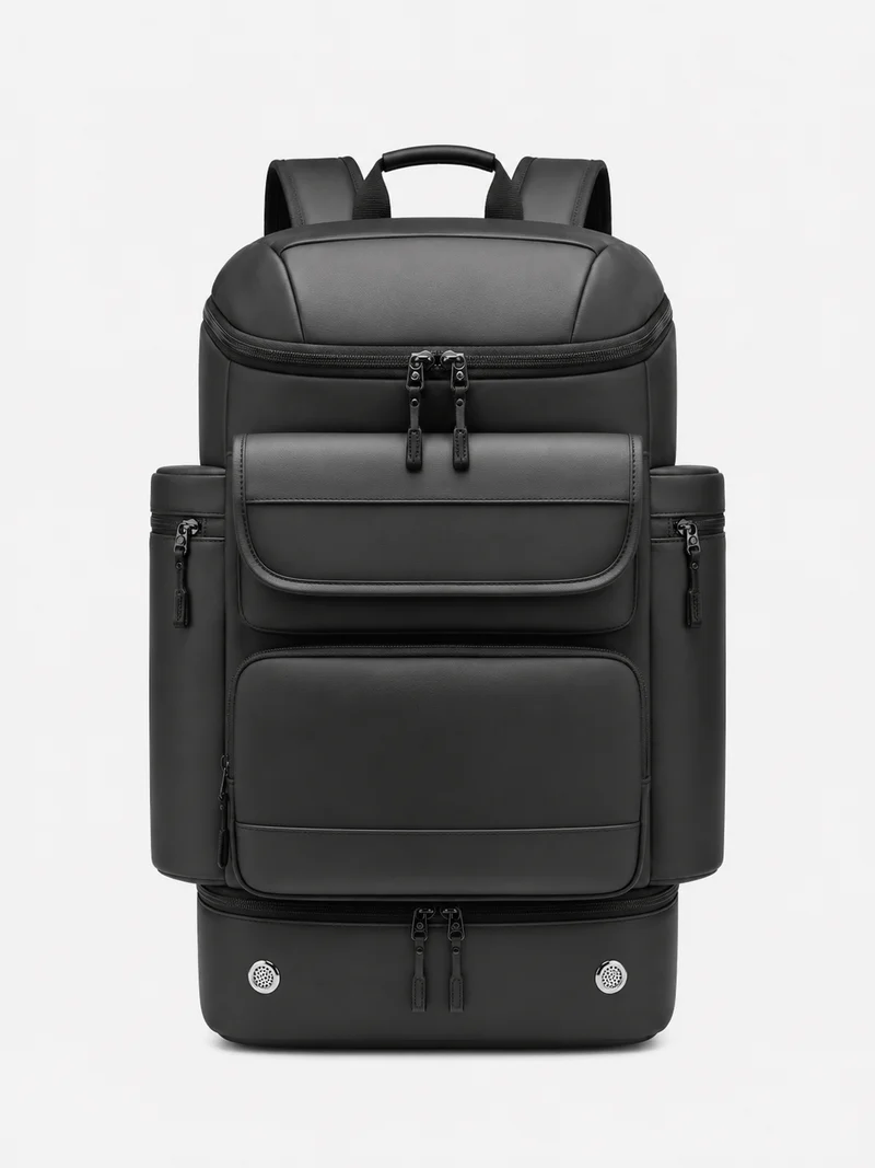 Sac À Dos De Voyage Noir 50 L Imperméable Avec Compartiment