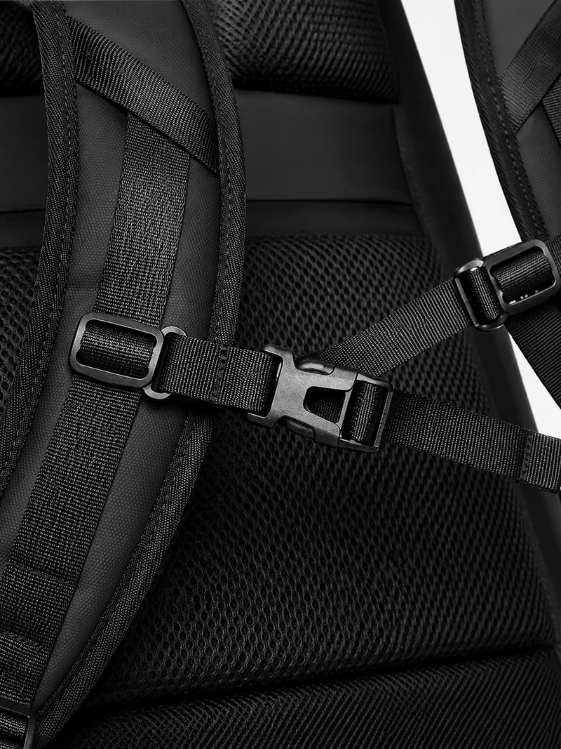 Sac À Dos De Voyage Noir 50 L Imperméable Avec Compartiment