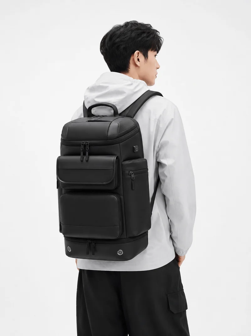Sac À Dos De Voyage Noir 50 L Imperméable Avec Compartiment