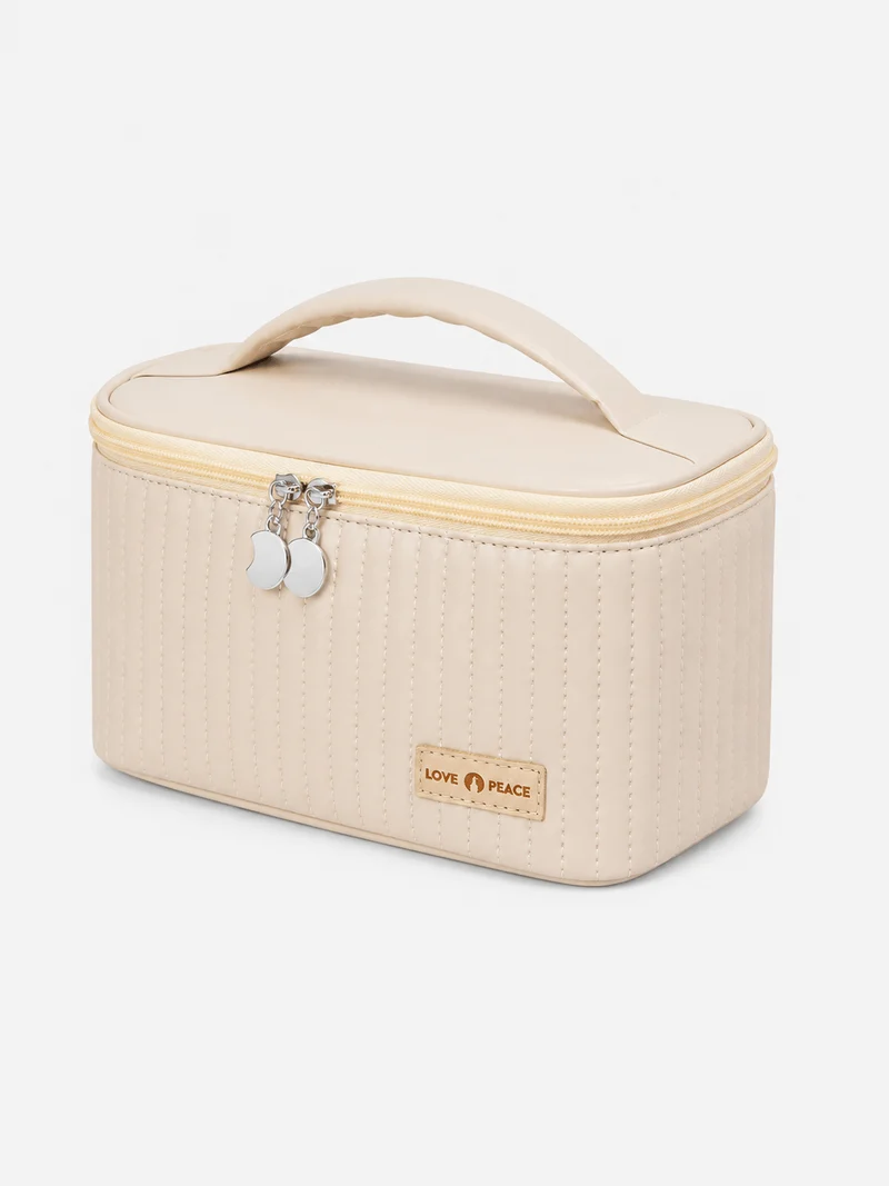 Grand Trousse De Toilette Cuir Synthétique PU Compartiments