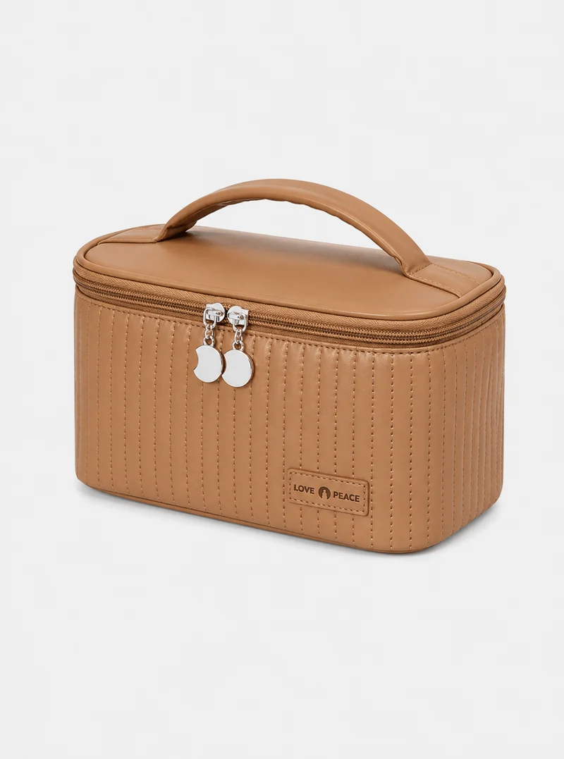 Grand Trousse De Toilette Cuir Synthétique PU Compartiments