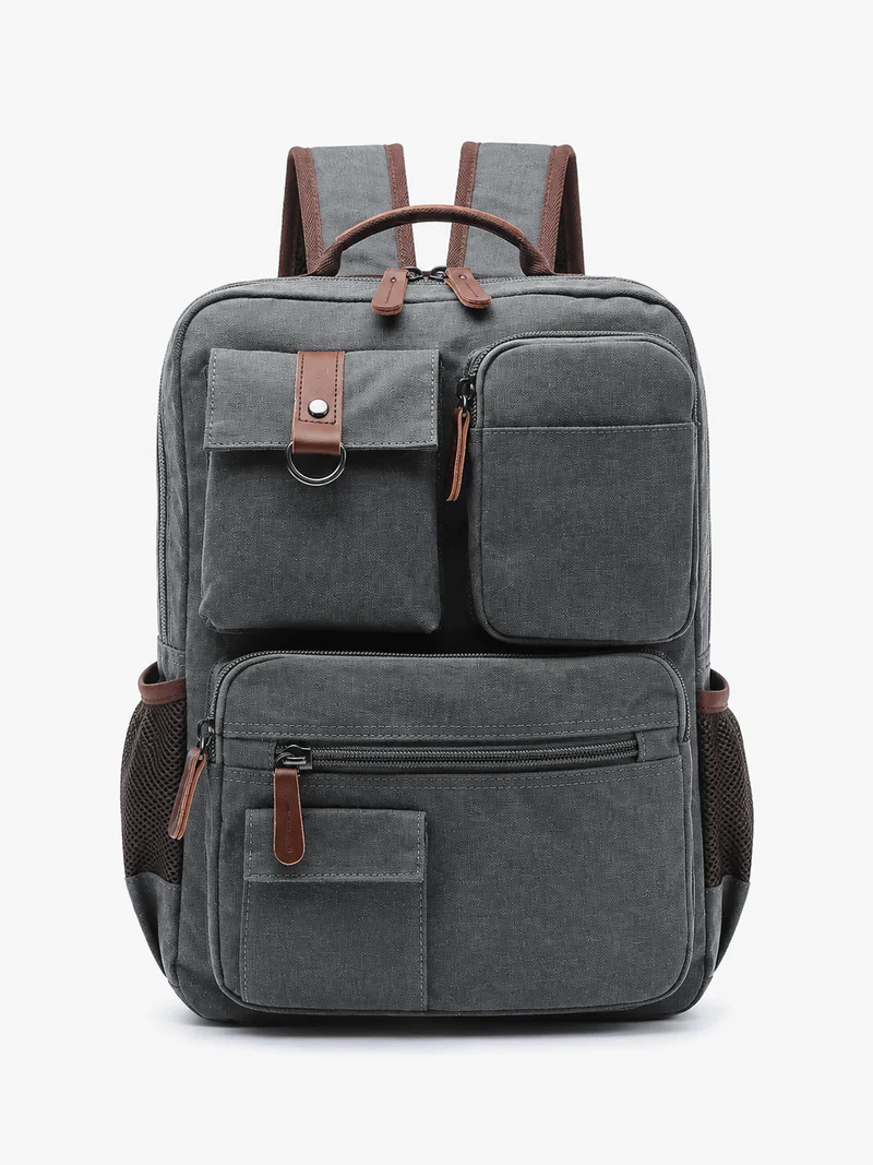 Sac À Dos Classe Homme En Toile Compartiment Ordinateur