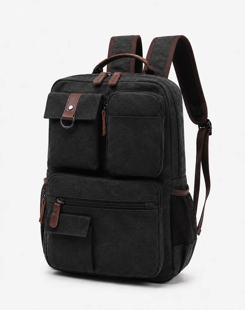 Sac À Dos Classe Homme En Toile Compartiment Ordinateur