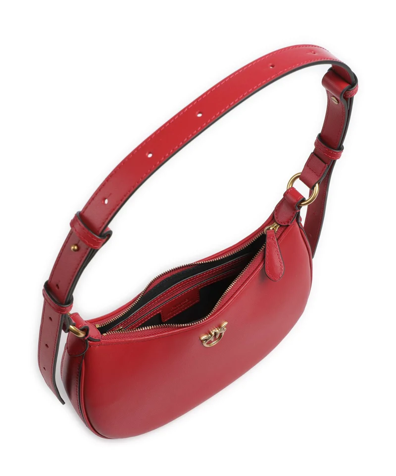Pinko Half Moon Mini Sac porté épaule rosso rio/antique gold