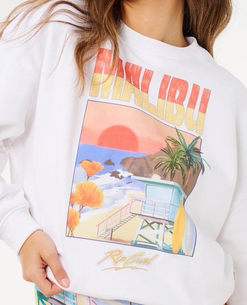 Hayley O Over Size Drop Shoulder Crew Fleece