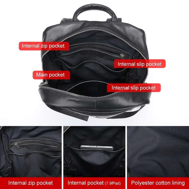 Sac à dos cuir Homme "GENUINE"