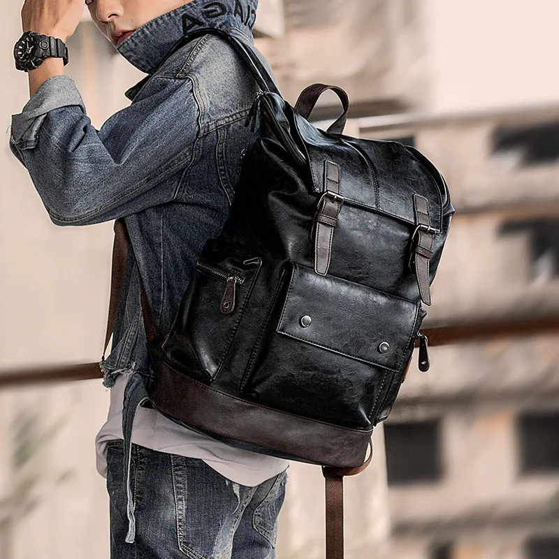 Sac à dos cuir Homme "ANTI THEFT"