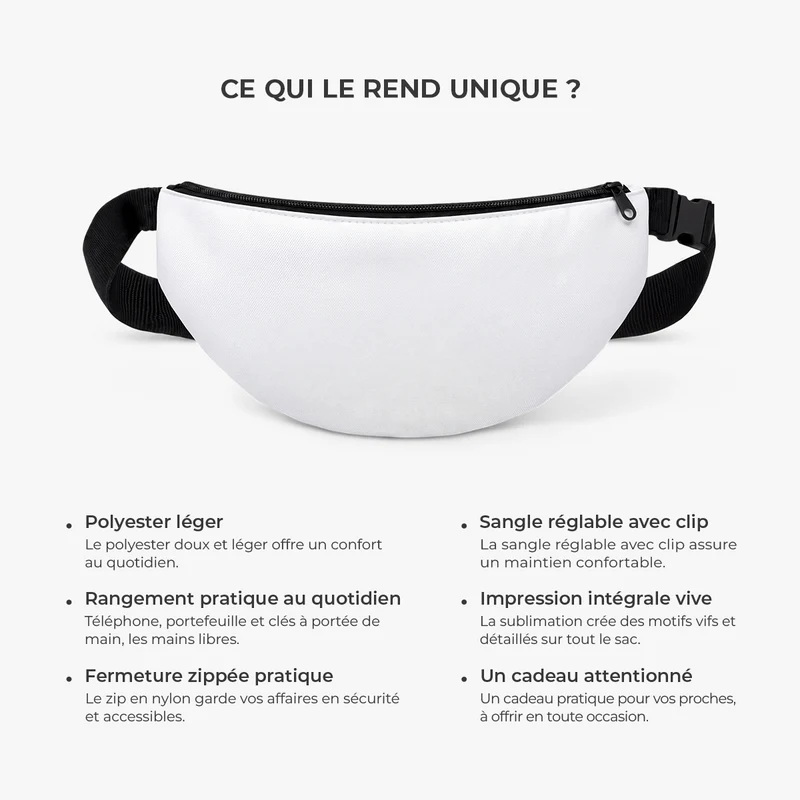 Cadeau Original Et Humoristique - Sac Banane Personnalisable