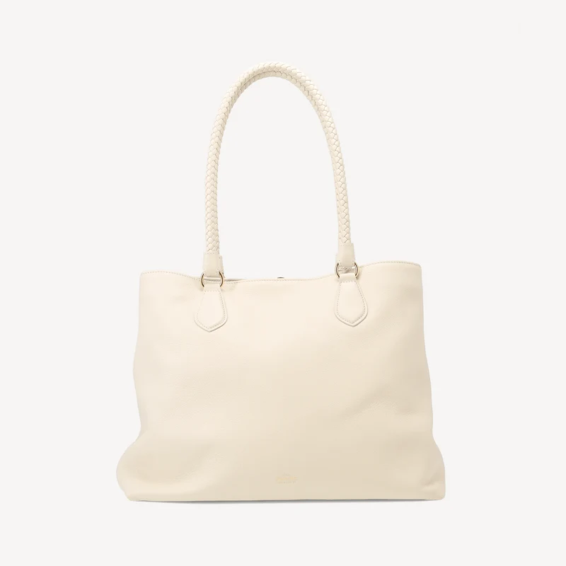 Sac à main Malibu - Cuir de veau ivoire (laiton poli)