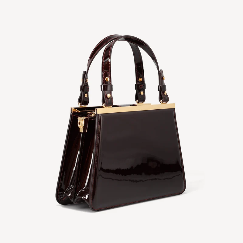 Margot en cuir verni, édition limitée - Bordeaux