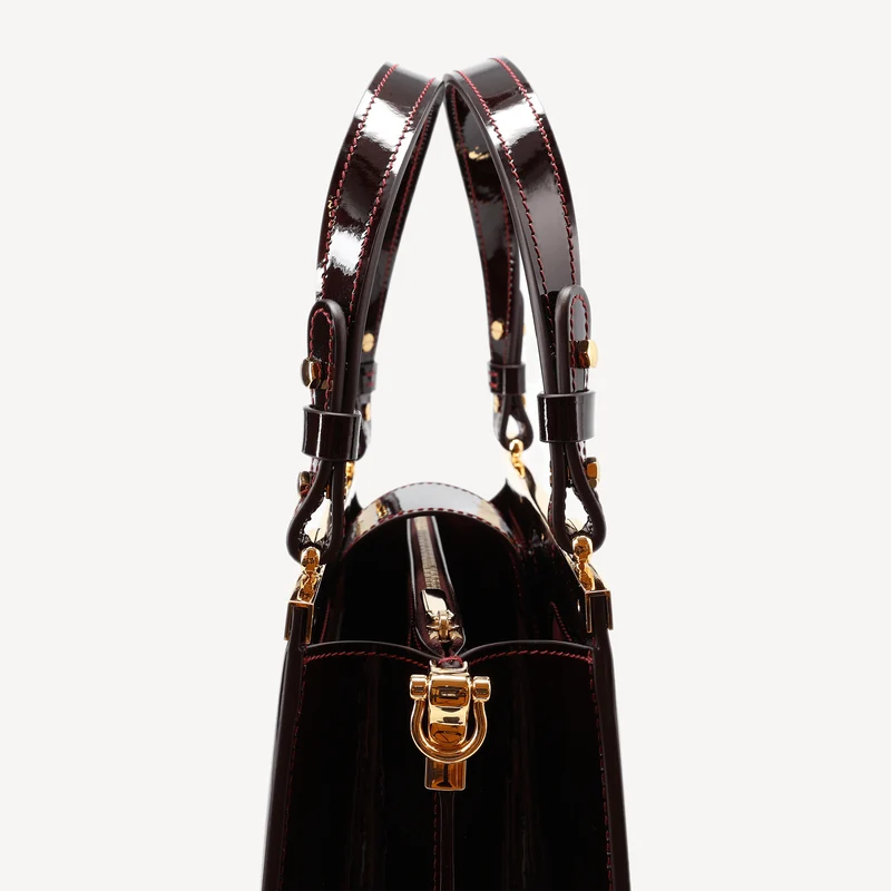Margot en cuir verni, édition limitée - Bordeaux