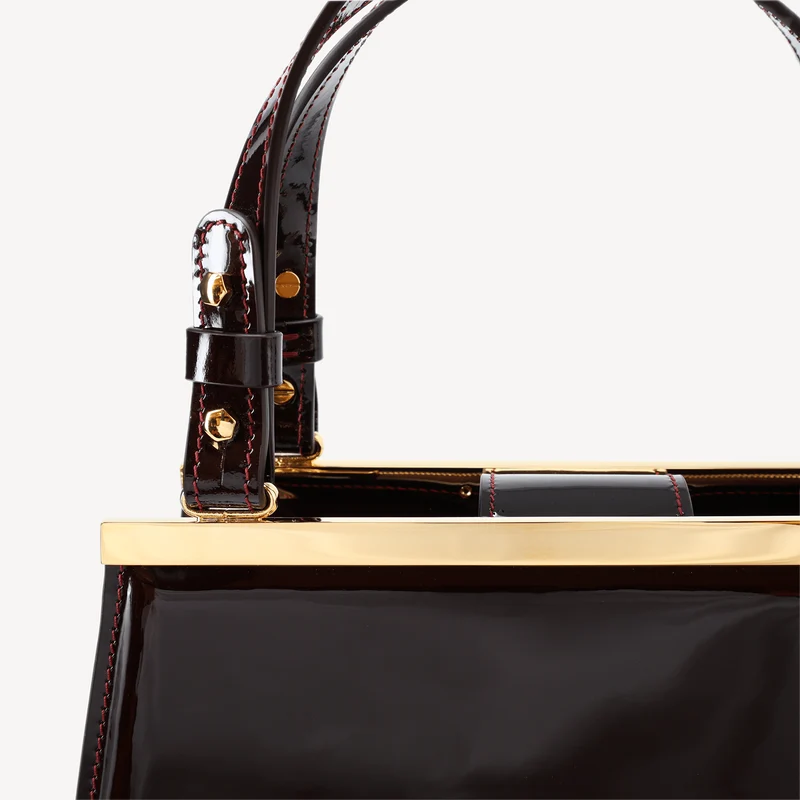 Margot en cuir verni, édition limitée - Bordeaux